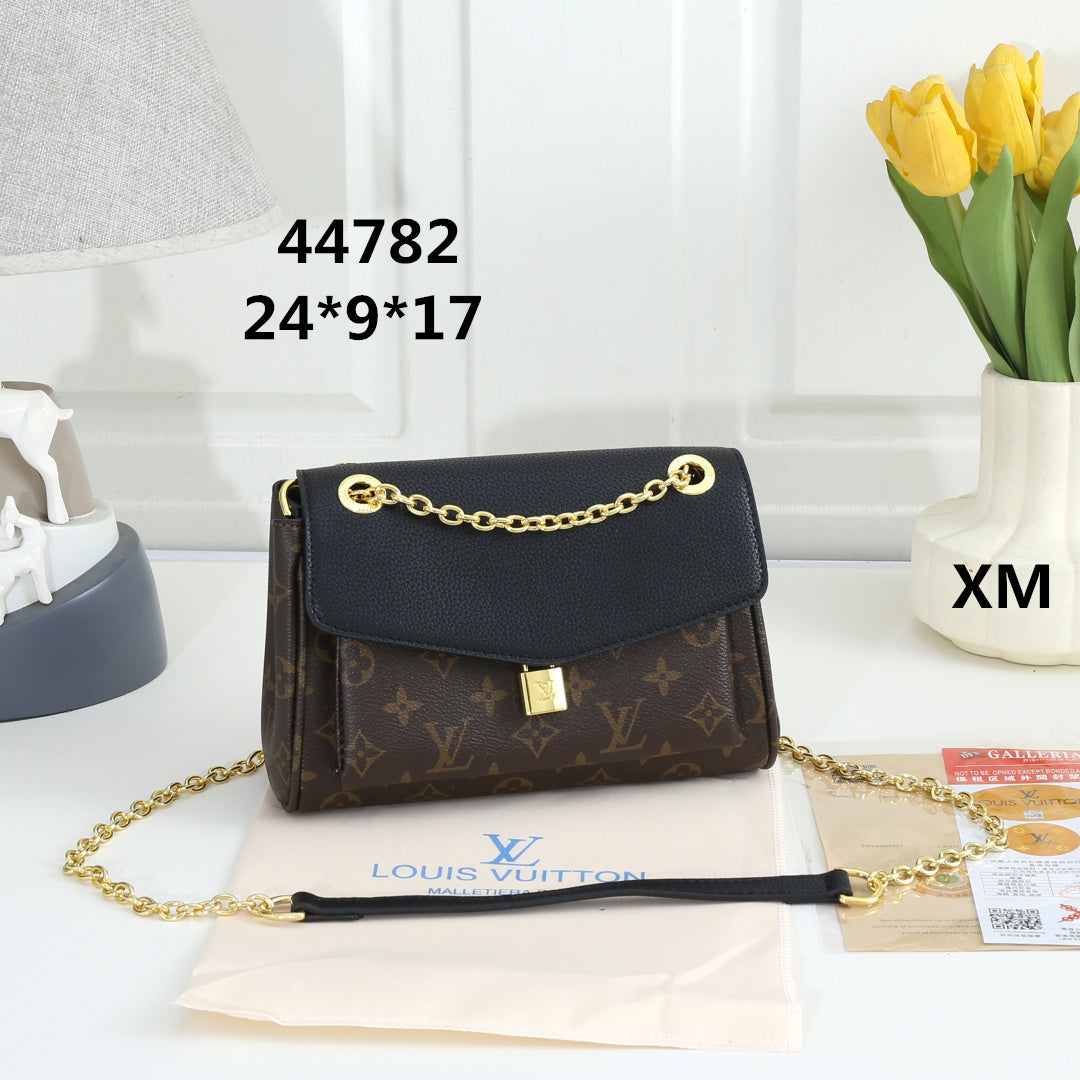 Monogram Chain Flap Shoulder Bag