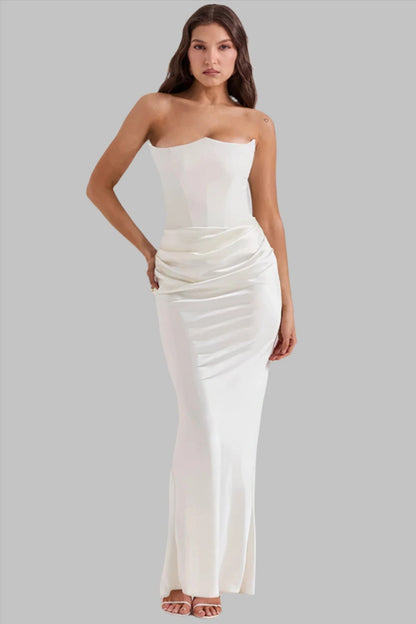 Off-shoulder Slimming Fishbone Skinny Silk Casual Women