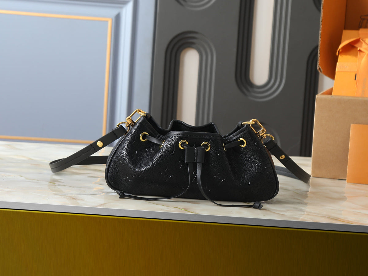 Leather LV Handbag Gold-Tone Hardware