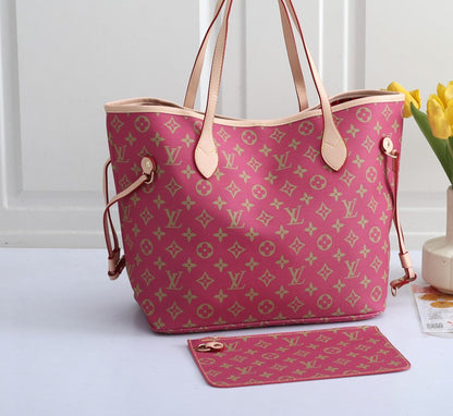 Neverfull Monogram Tote Bag & Pouch