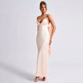 Elegant Sexy Satin Strappy Bow Dress