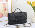 Interlocking CC Clasp Top-Handle Bag