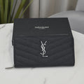 Large Zip Around Wallet With Silver Hardware