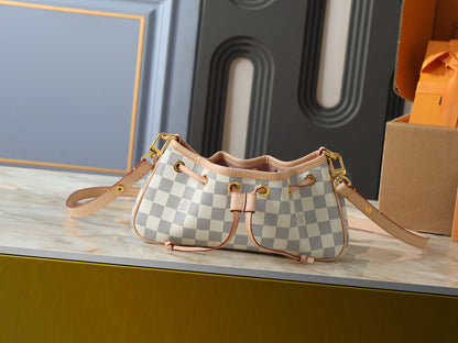 Leather LV Handbag Gold-Tone Hardware