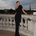 Marina Off-shoulder Furry Dress