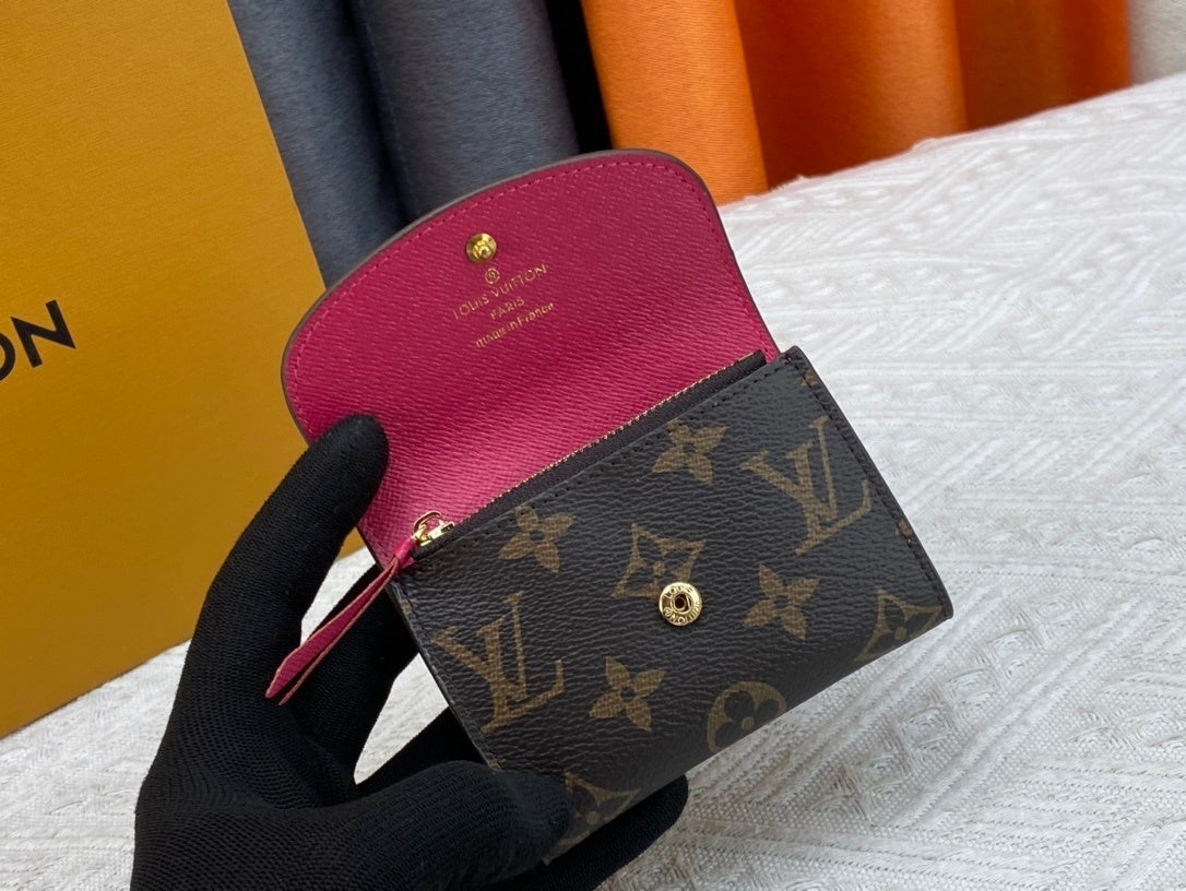 Monogram Canvas & Leather Rosalie Coin Purse for Women