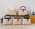 Rattan Calfskin Capucines Handbag