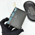 Zipped Striped Triomphe Canvas Card Holder
