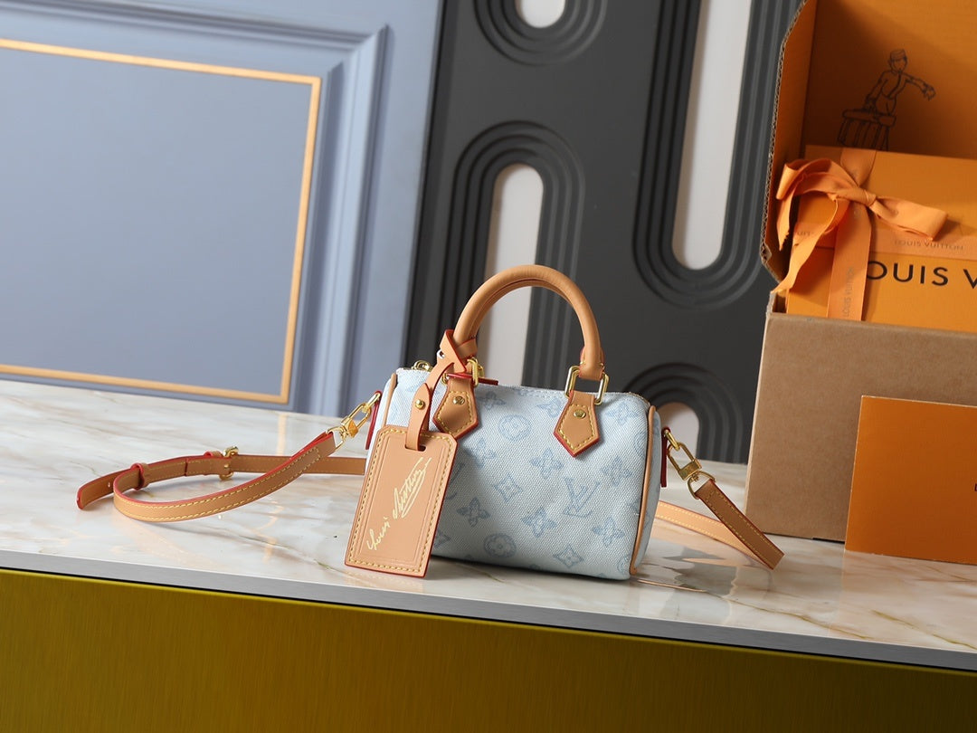 Jacquard Denim Nano Speedy Bag