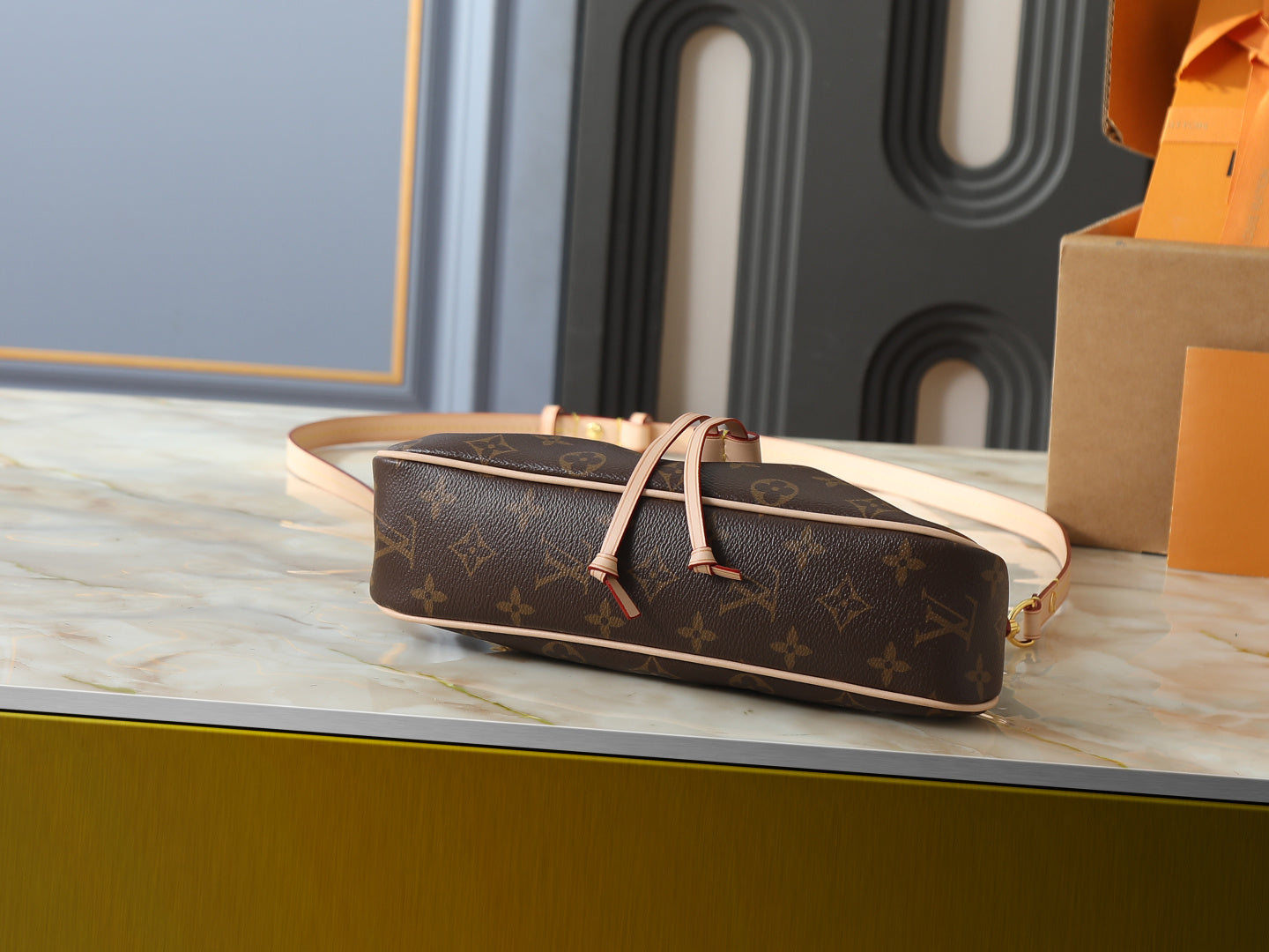 Leather LV Handbag Gold-Tone Hardware