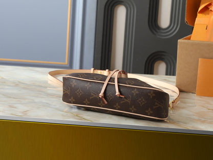 Leather LV Handbag Gold-Tone Hardware