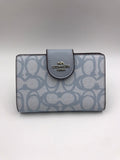 Blue Medium Corner Zip Wallet