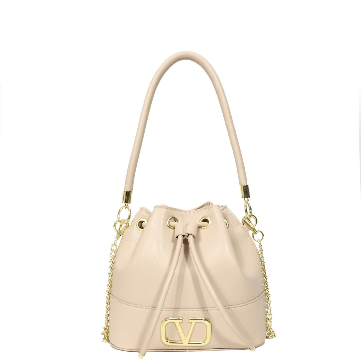 Mini Bucket Bag In Nappa With Vlogo Signature Chain With Box
