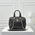 Small Bowling Bag in Black Caviar