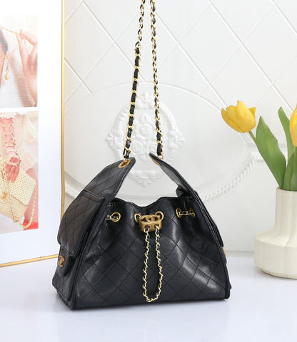 CC 25 Small Hobo Handbag Gold-Tone Logo