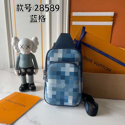 Checkered Sling Chest Bag