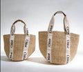 Premium Woven Straw Tote Bag with Logo Straps