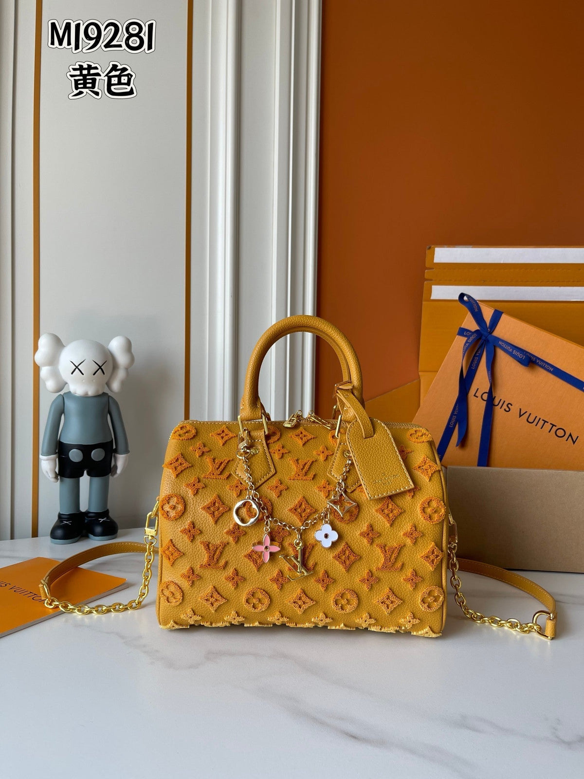 Embossed Monogram Boston Tote Bag