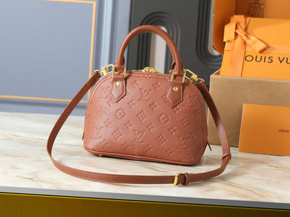 Alma-Inspired Embossed Satchel Bag