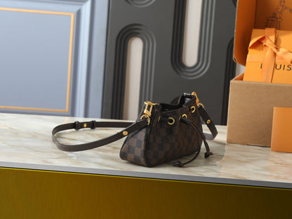 Leather LV Handbag Gold-Tone Hardware