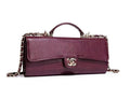 Long Top Handle Clutch With Chain