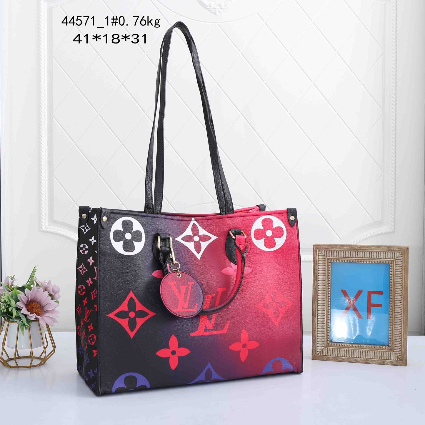 Oversized Monogram Tote Bag