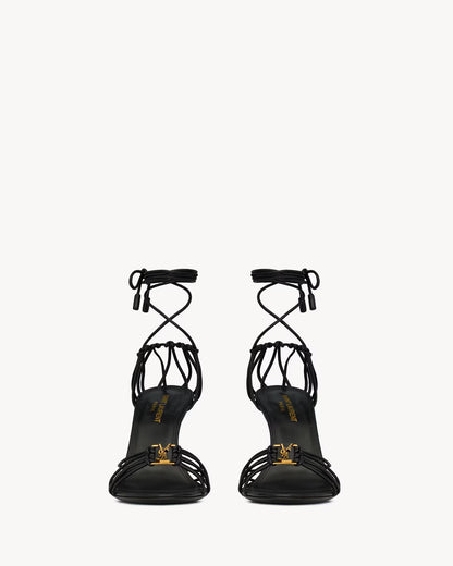 BABYLONE sandals in metallic leather